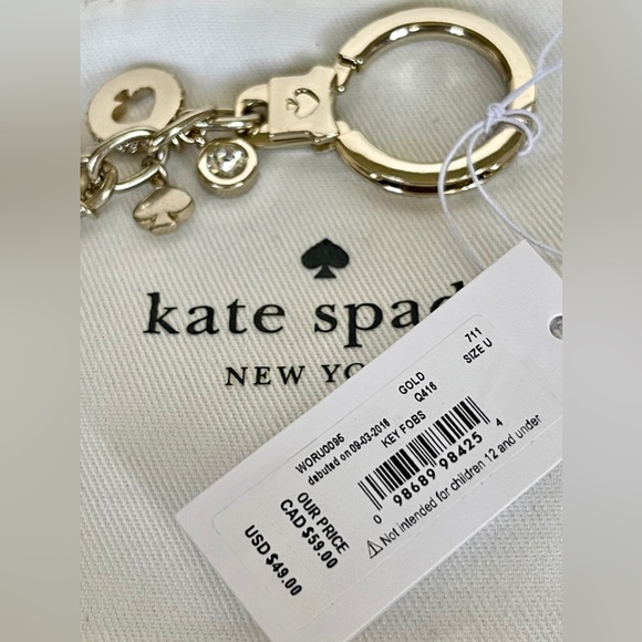 Kate Spade | NEW Pave Spade Charm Key Chain - Picture 4 of 5
